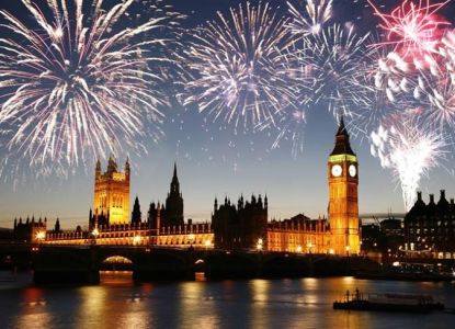 Spectacular views of London’s iconic New Year’s Eve fireworks from the river