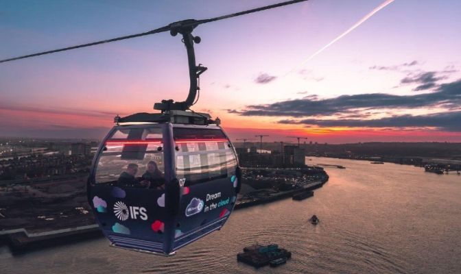 New Year's Eve on the London Cable Car