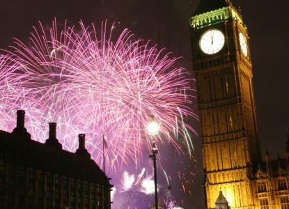 New Year's Eve celebration aboard the London Rose in London